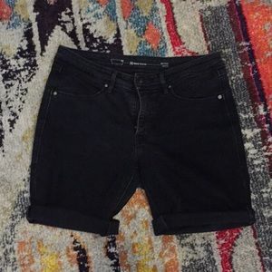 Levi’s black jean shorts- cut off and rolled
